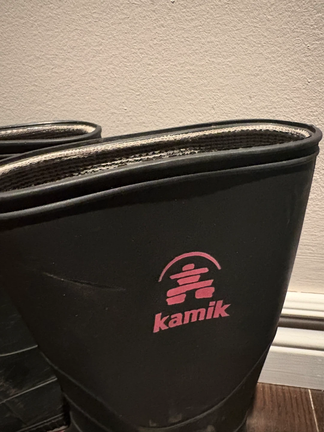 Kamik Black Rubber Rain Boots - Size 1 - photo 3