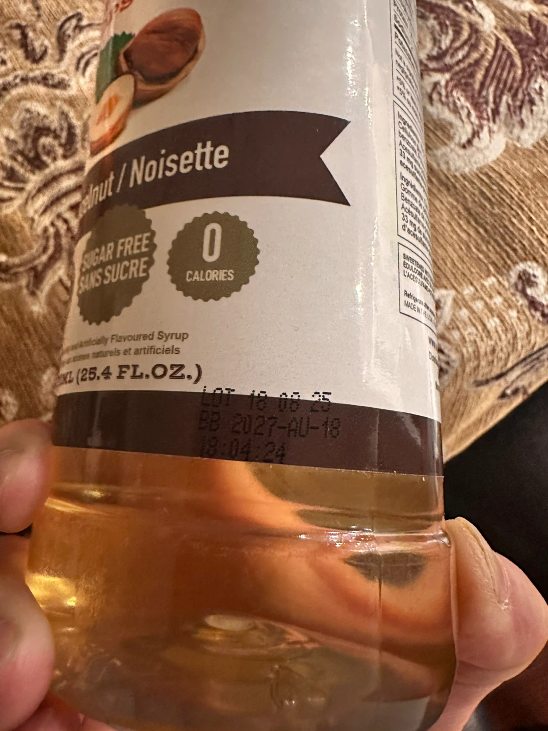 Matteo's Barista Hazelnut Coffee Syrup Sugar Free 750mL - photo 3