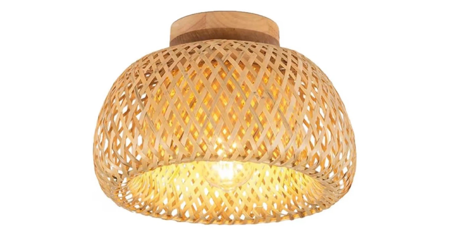 Handmade Bamboo Lampshade Ceiling Light Fixture
