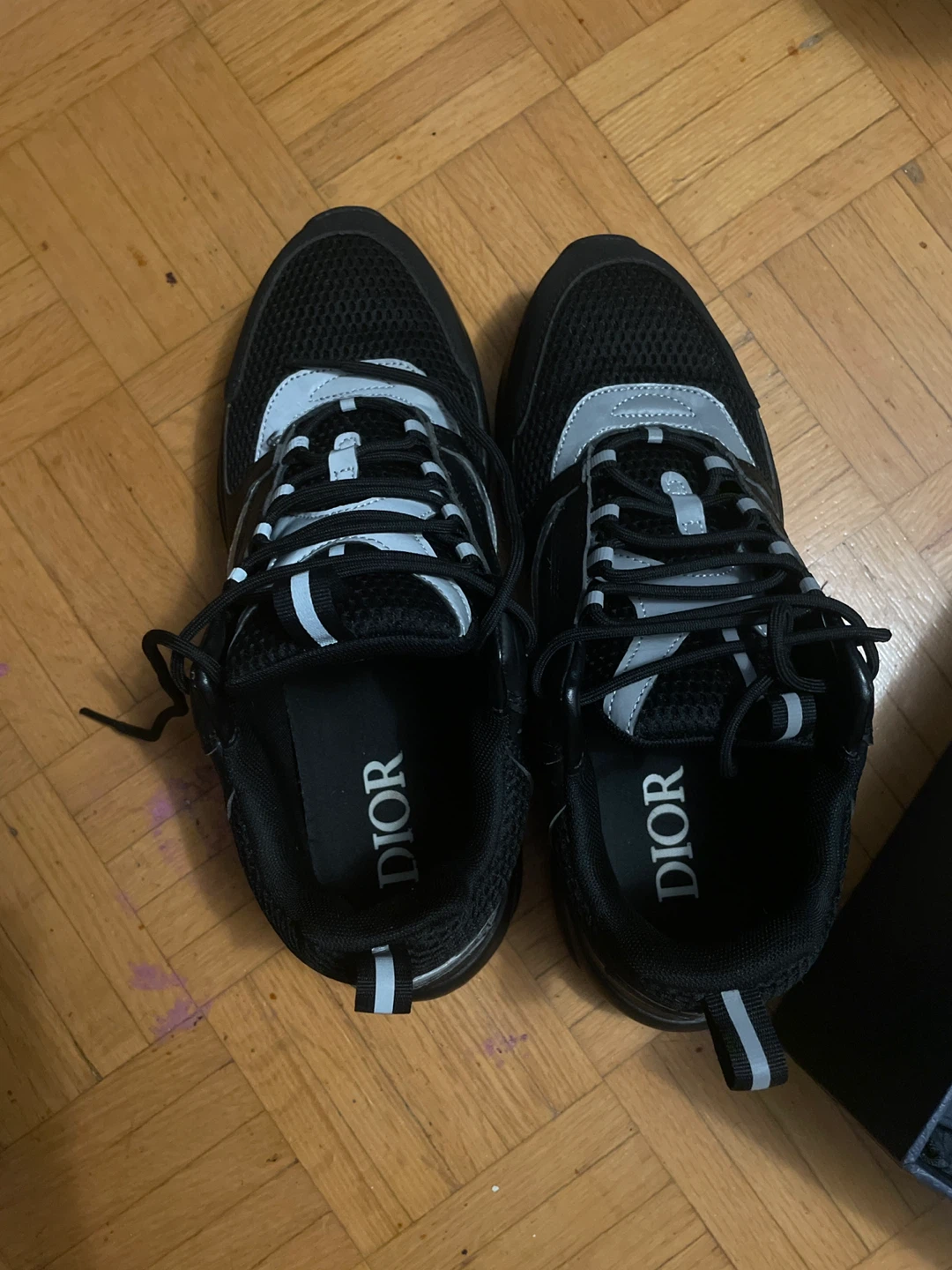 DIOR B22 Calf Mesh Sneakers - Size 44 - All Black - photo 3
