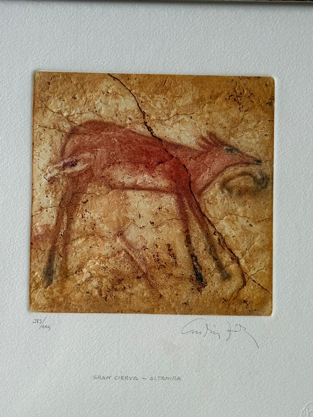 Framed "Gran Ciervo - Altamira" Art Print 383/595