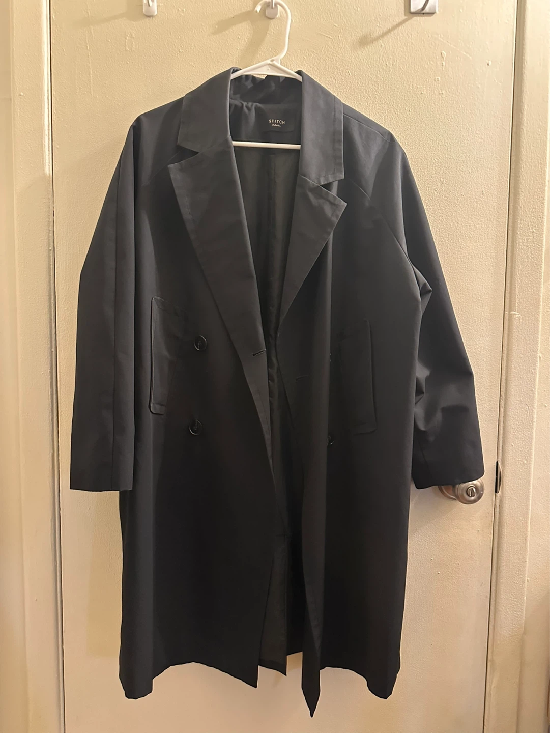 Dark Navy Double Trench Coat