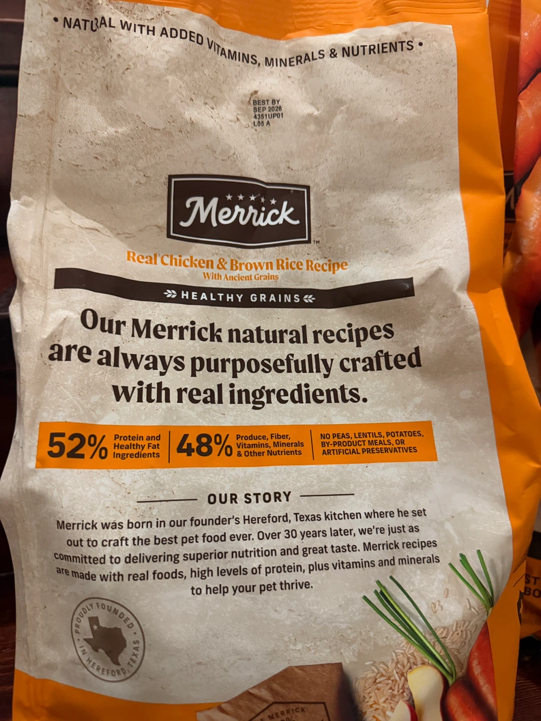 Merrick Real Chicken & Brown Rice Dog Food 4 lb - photo 4