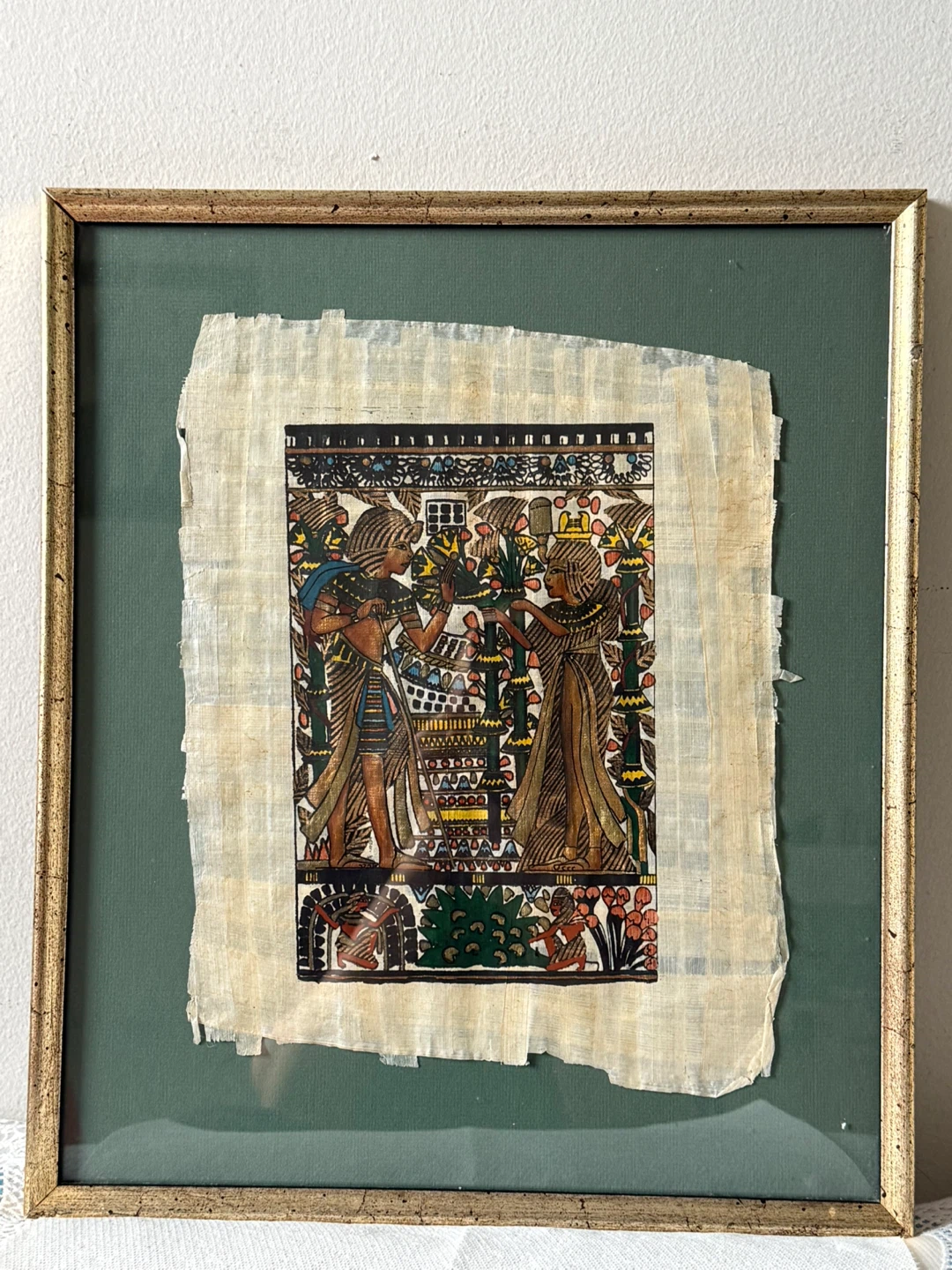 Framed Egyptian Papyrus Art