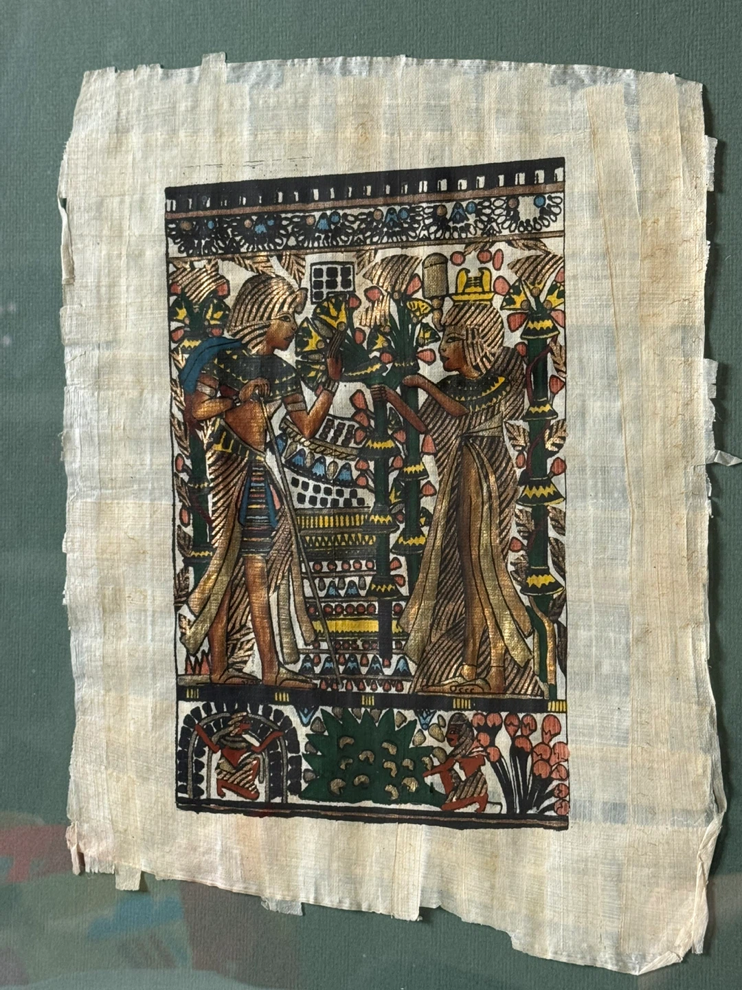 Framed Egyptian Papyrus Art - photo 2