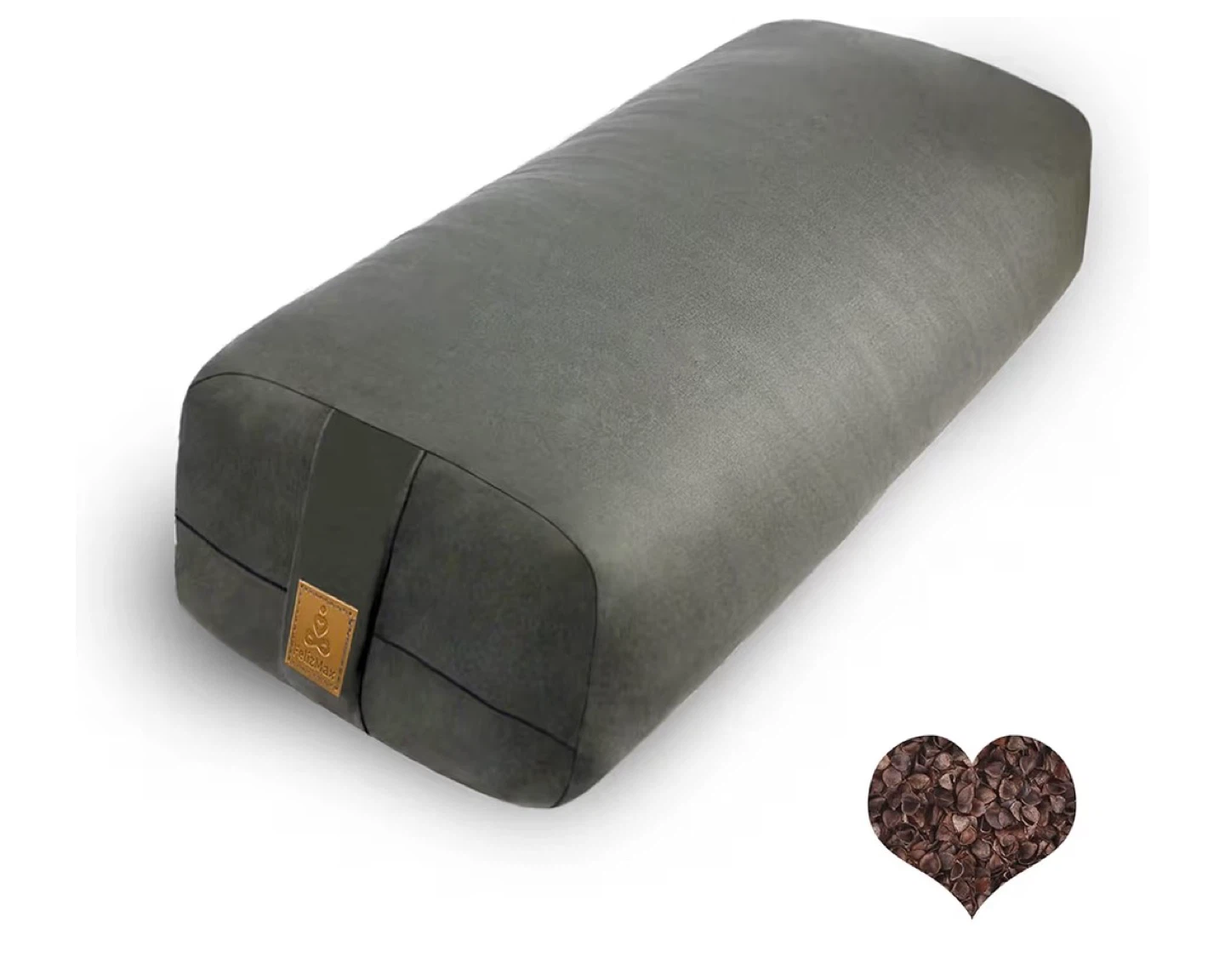 Grey Yoga Bolster Pillow