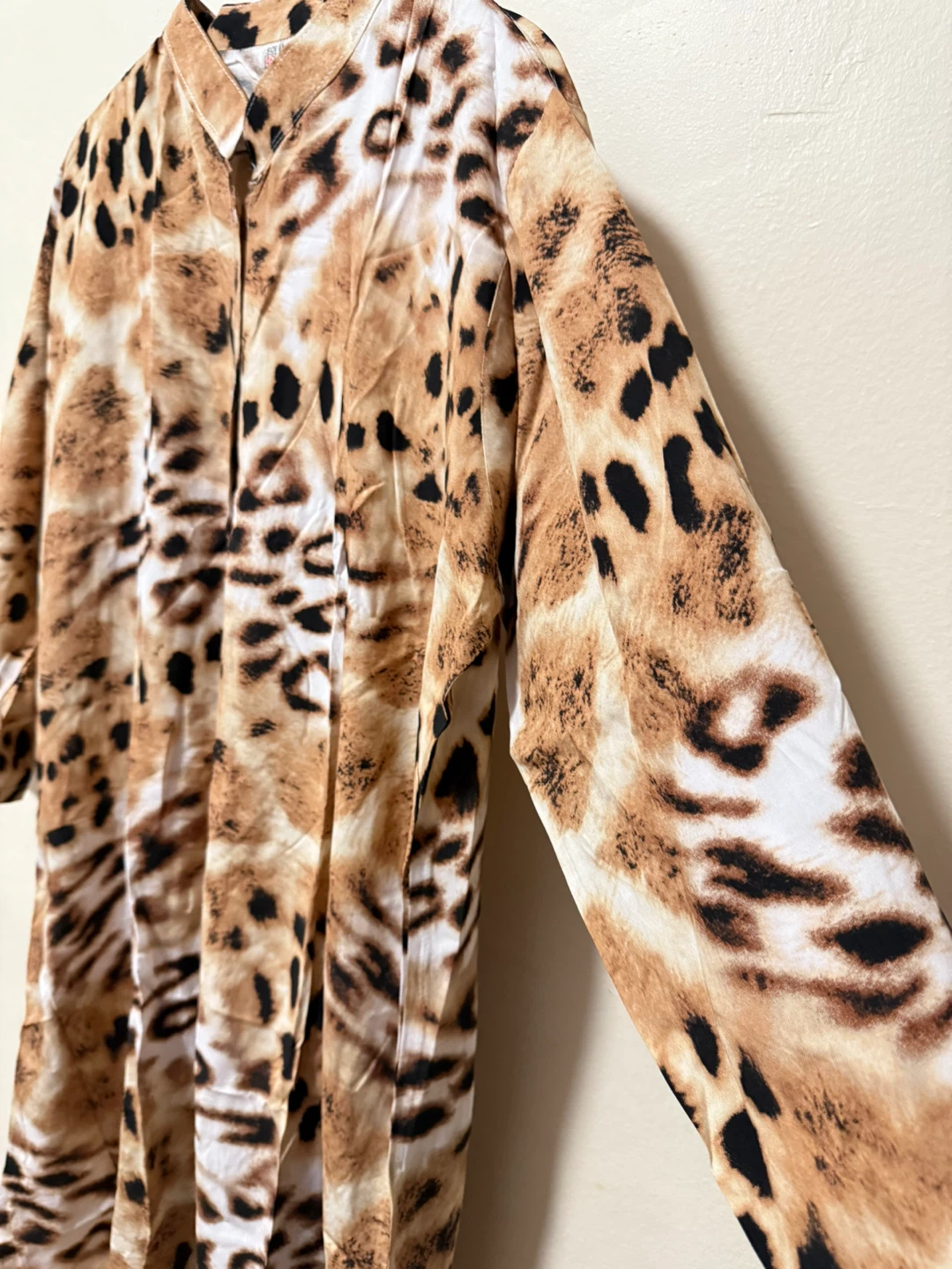 Leopard Print Button-Up Maxi Dress - photo 4