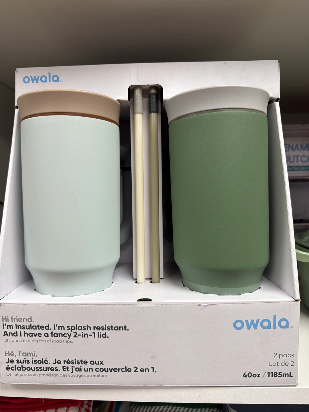 Owala 2-Pack 40oz Tumblers with 2-in-1 Lids