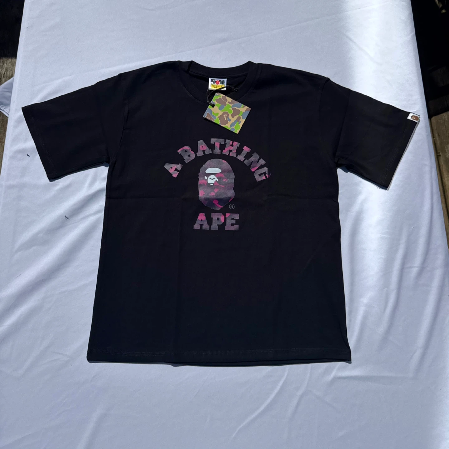 Bape “A Bathing Ape” Purple Camo Logo Tee