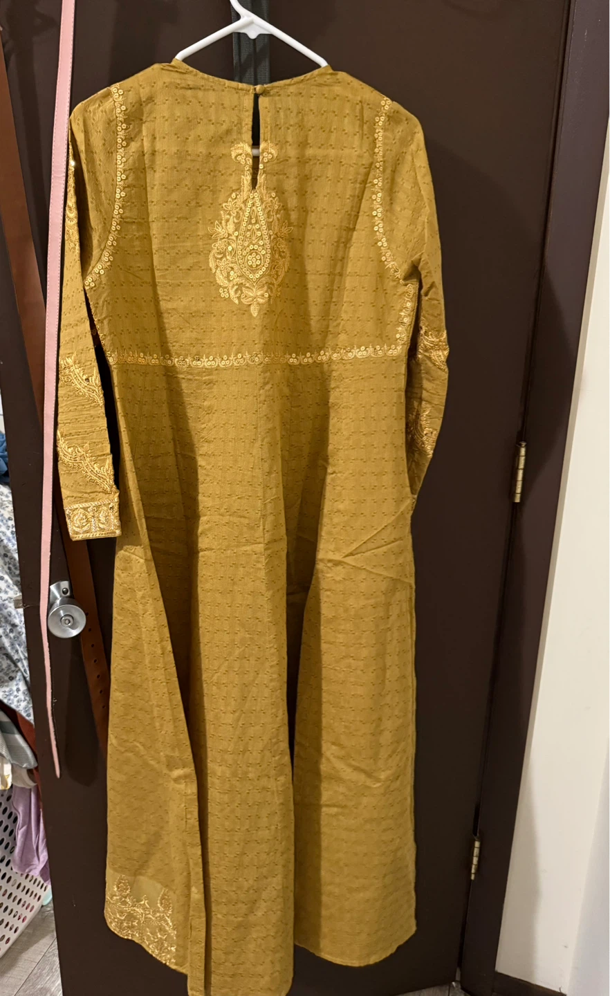 Women's Embroidered Frock- Mustard Yellow - photo 2