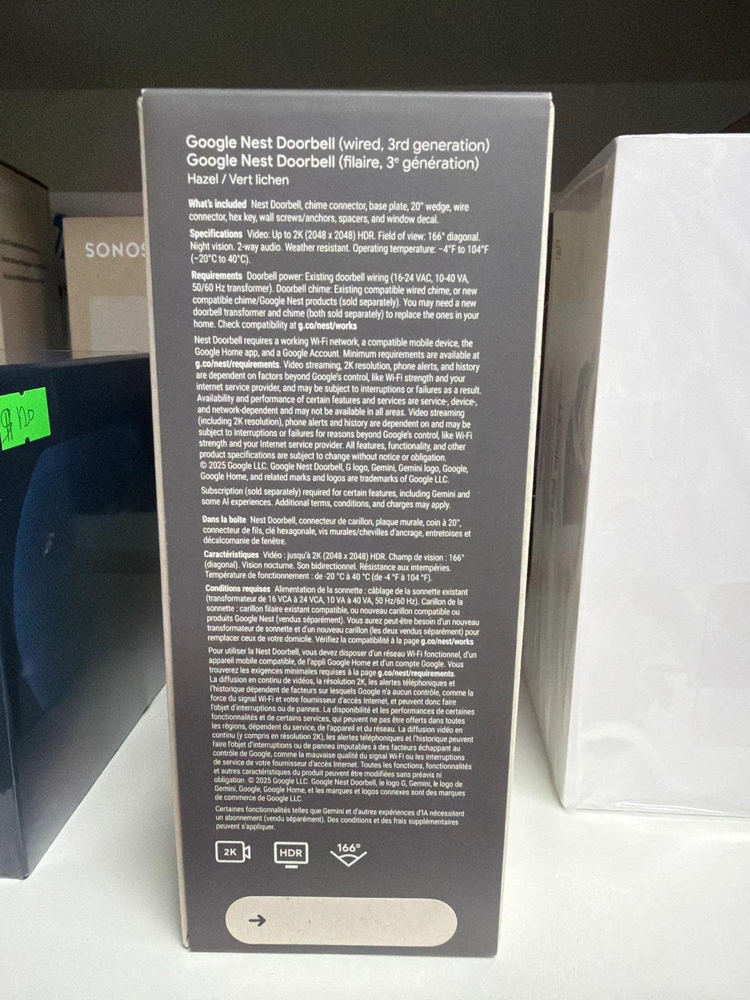 Google Nest Doorbell (Wired, 3rd Gen) Hazel - photo 2