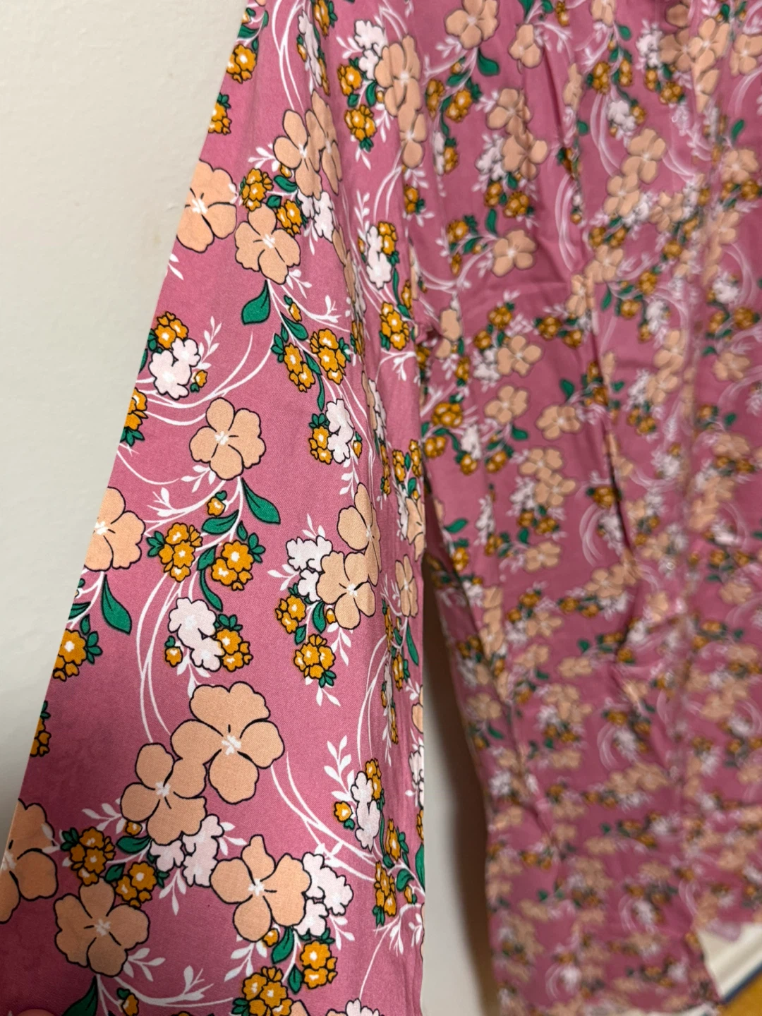 Pink Floral Print Dress - Size 40 - photo 3
