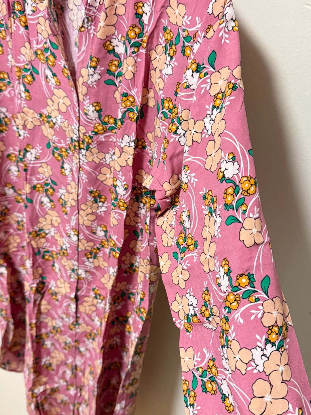 Pink Floral Print Dress - Size 40 - photo 4