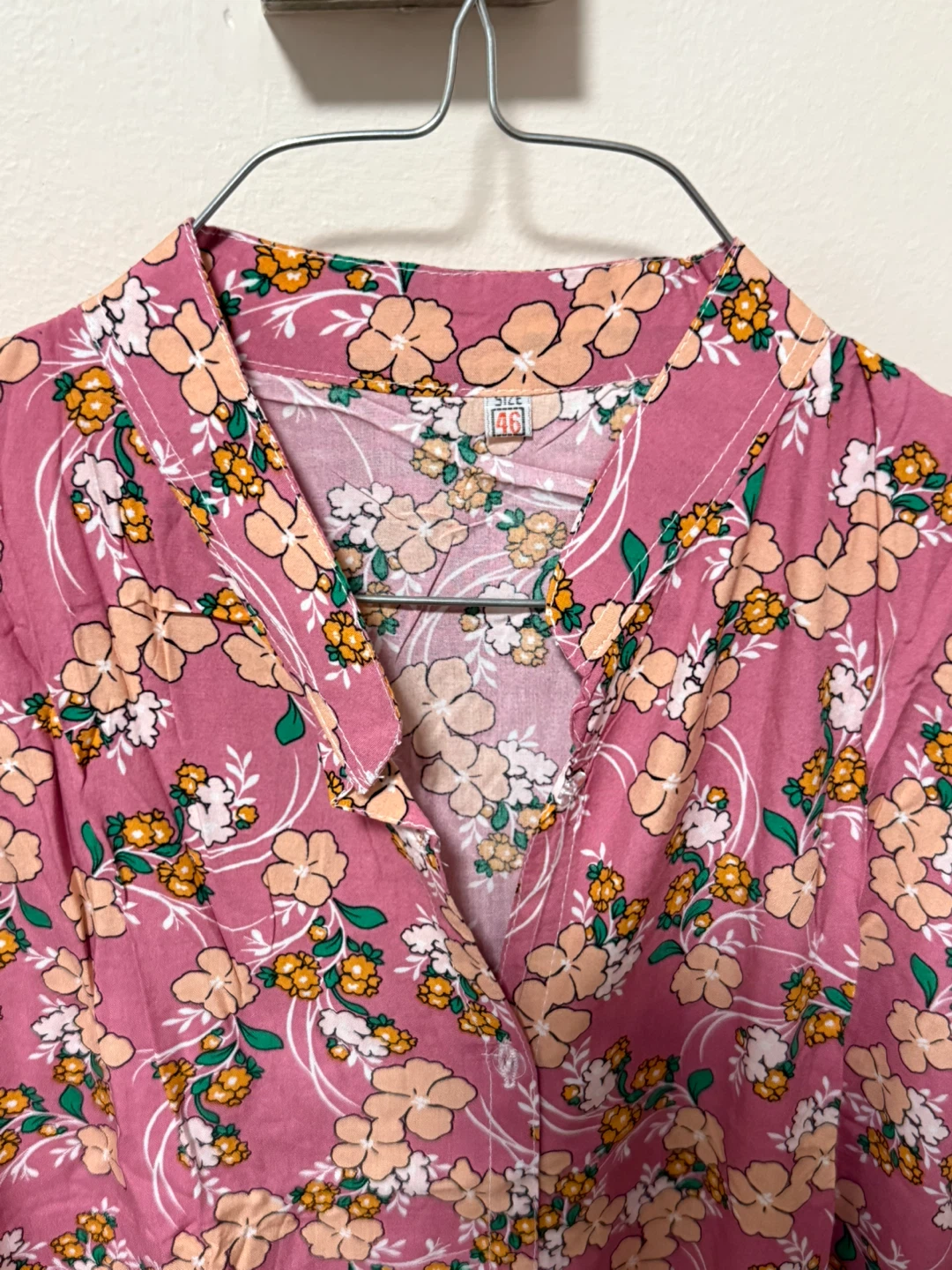 Pink Floral Print Dress - Size 40 - photo 2