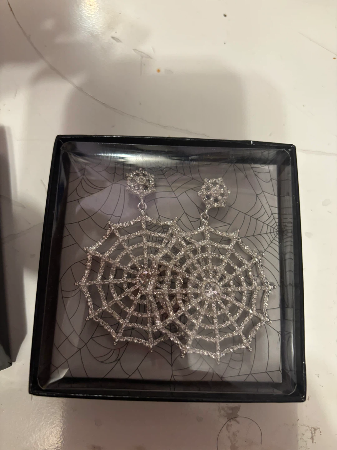 Sparkly Spiderweb Earrings