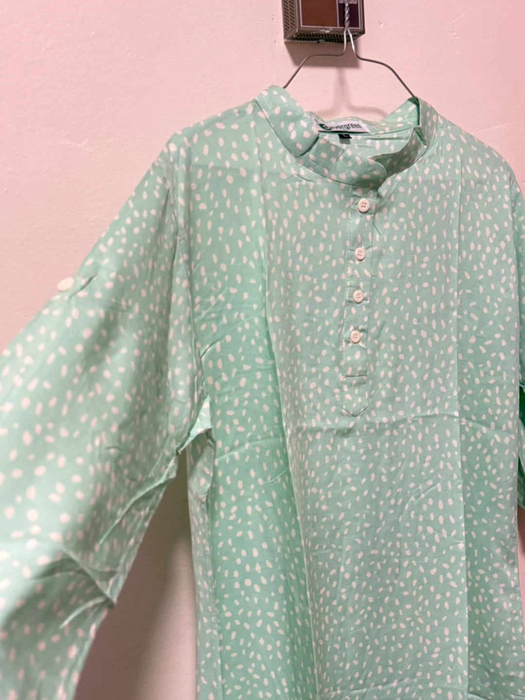 Evergreen Women's Mint Green Dotted Tunic Top - photo 3