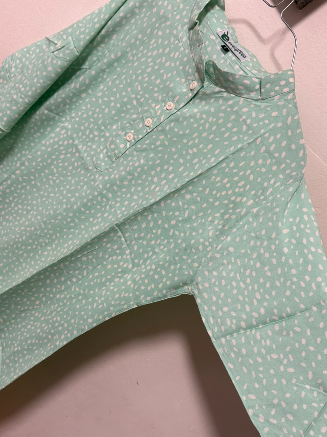 Evergreen Women's Mint Green Dotted Tunic Top - photo 4