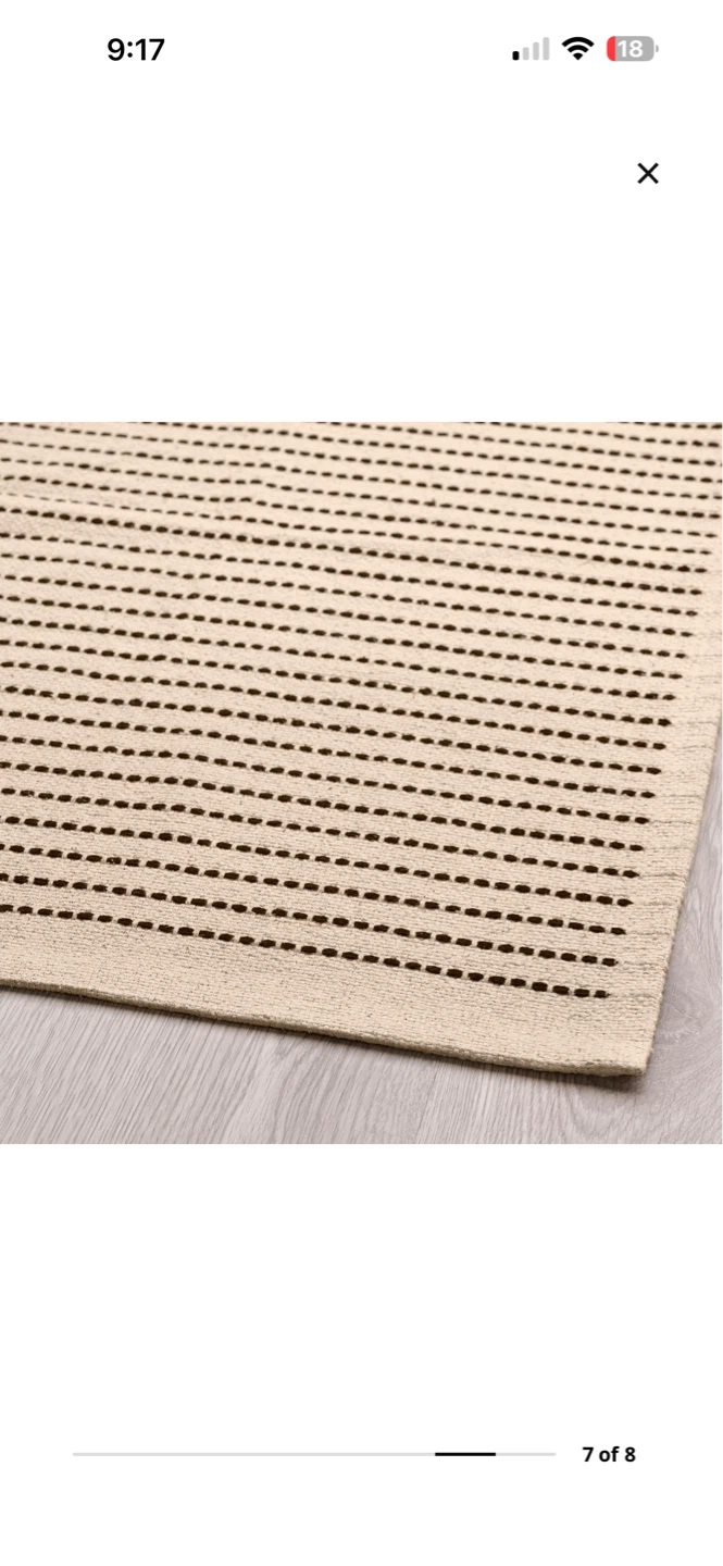 Flatwoven rug 5x7 green stripes - photo 3