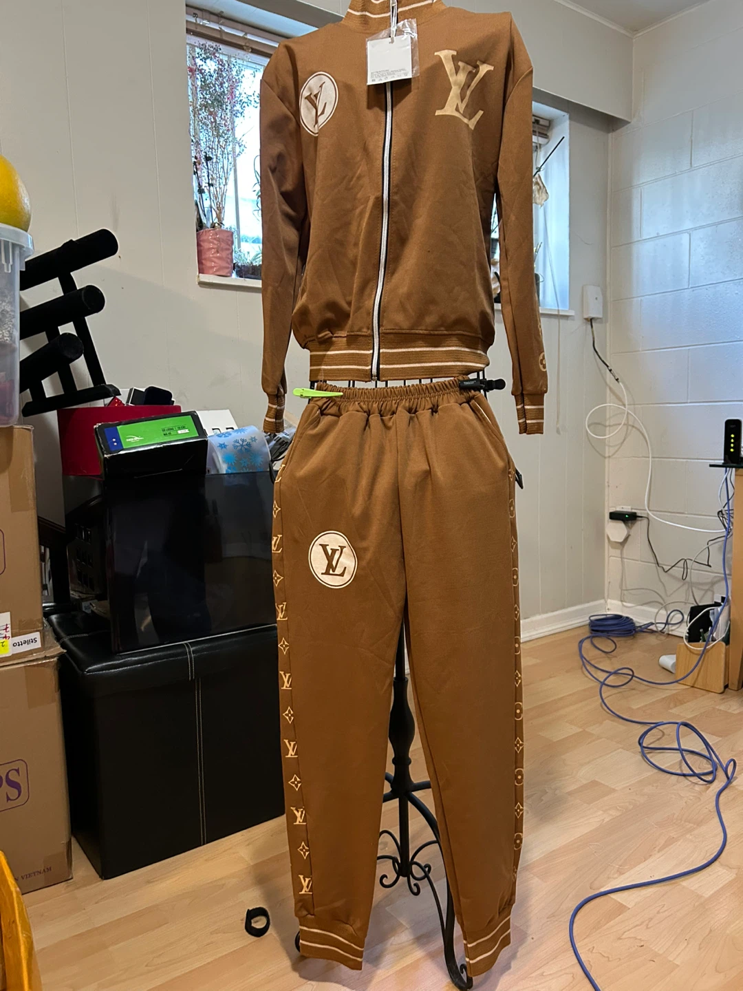 Brown Louis Vuitton Monogram Tracksuit Set