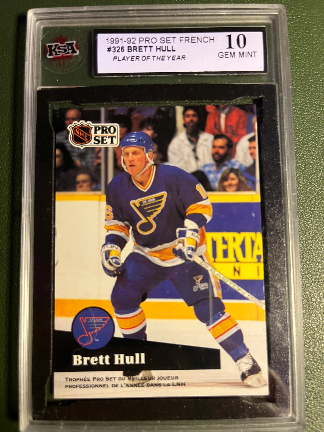 1991-92 Pro Set French Brett Hull Player of the Year Card #326