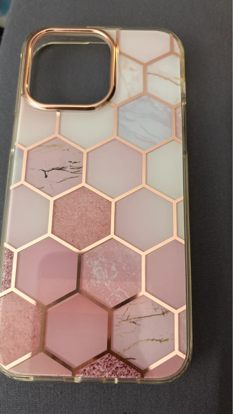 Symm-Design iPhone 15 Pro Max Case - Hexagonal Marble