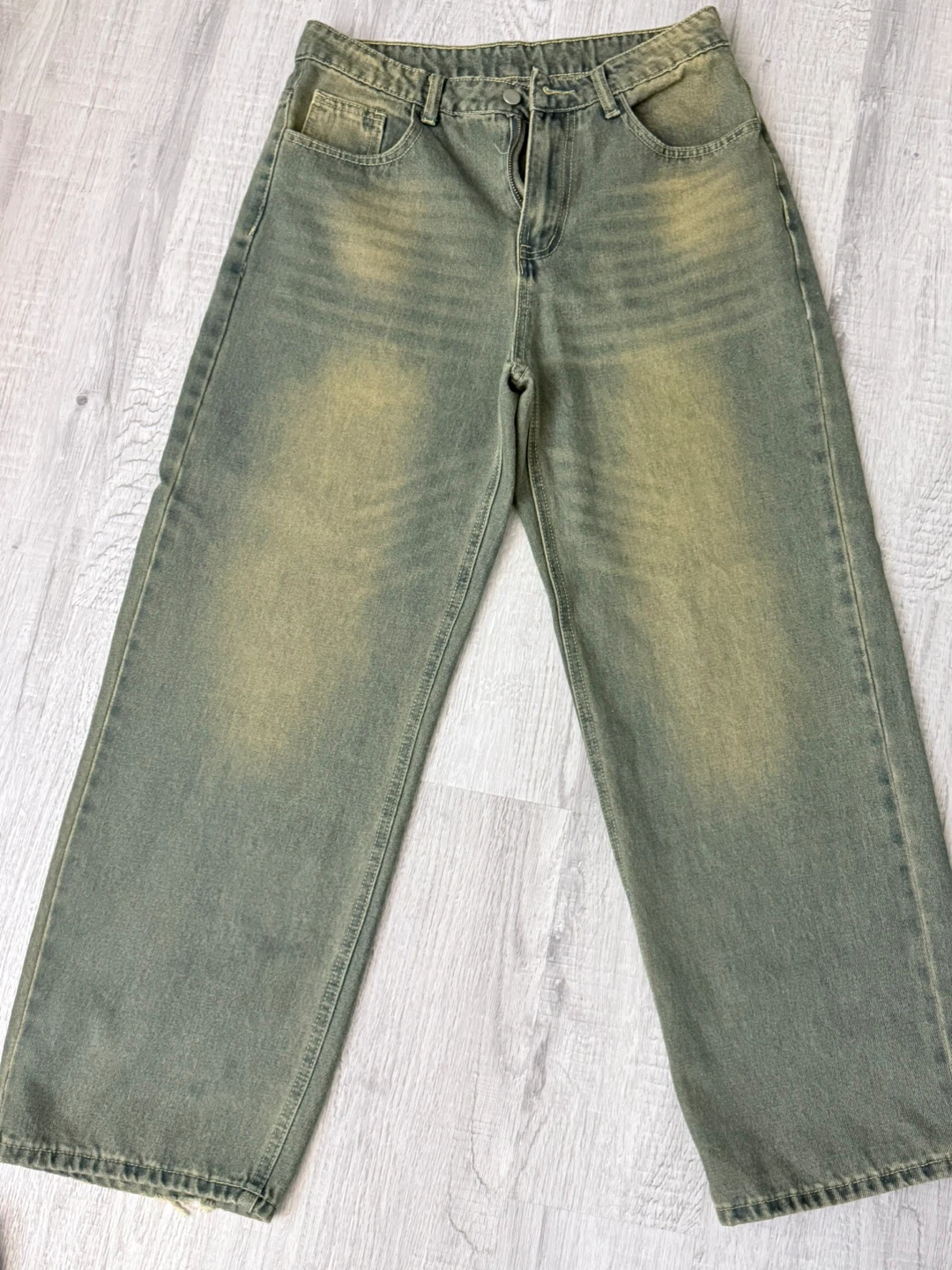 Wide Leg Jeans - Grey Wash