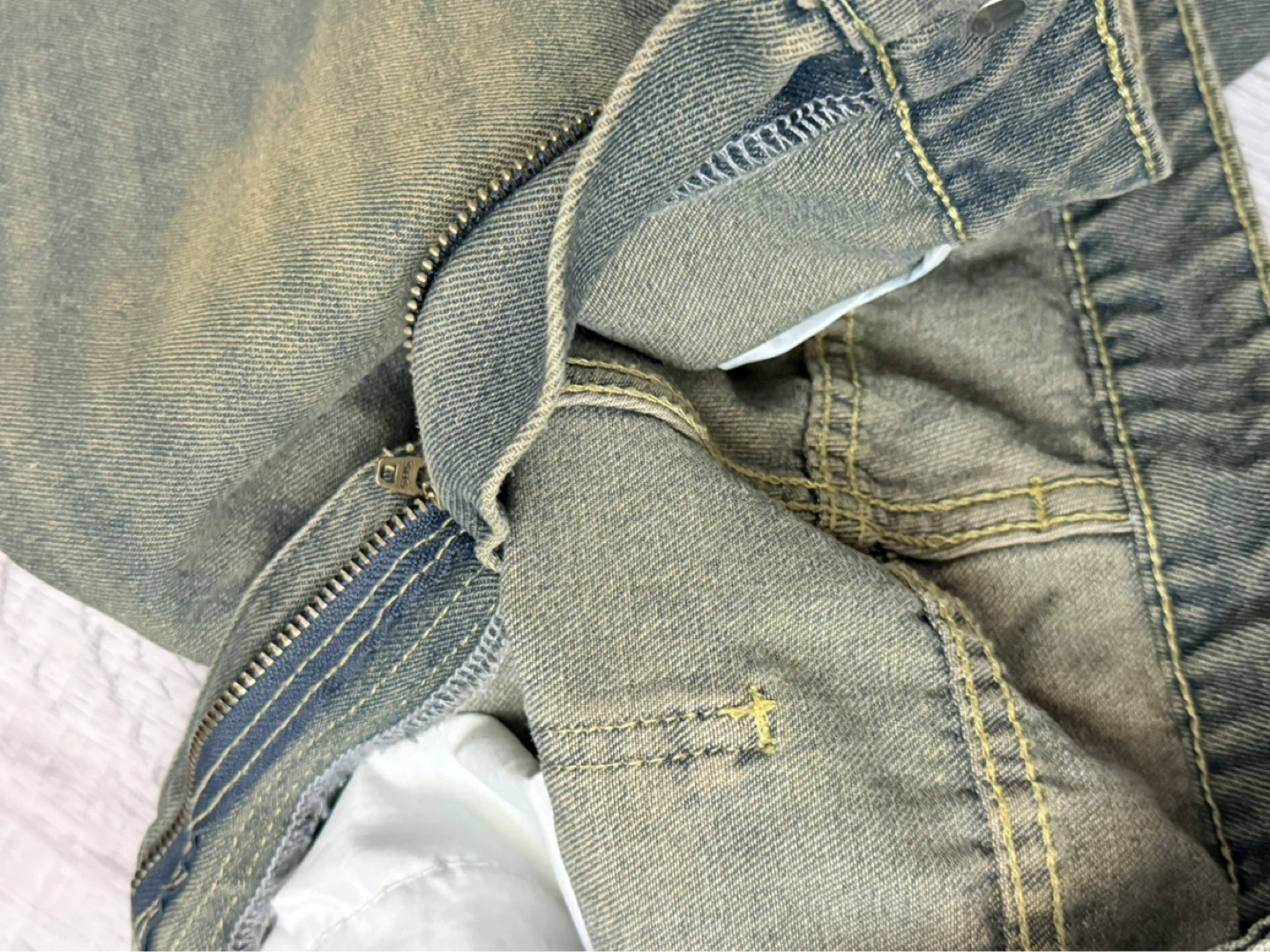 Wide Leg Jeans - Grey Wash - photo 3