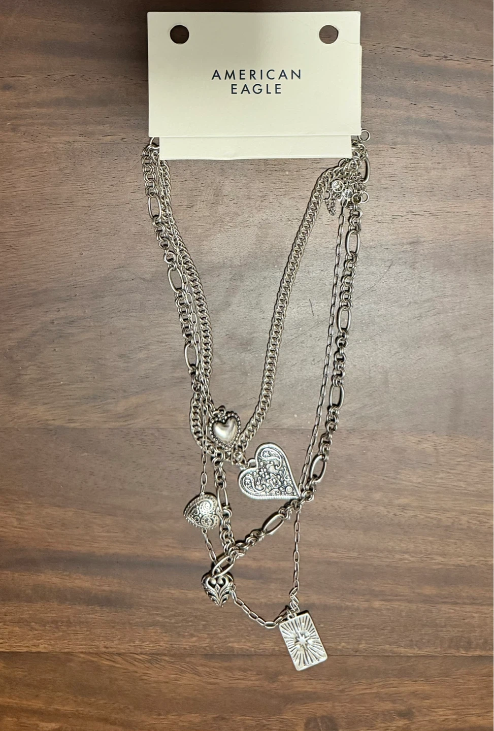 AMERICAN EAGLE Layered Heart Charm Necklace (NEW) - photo 3