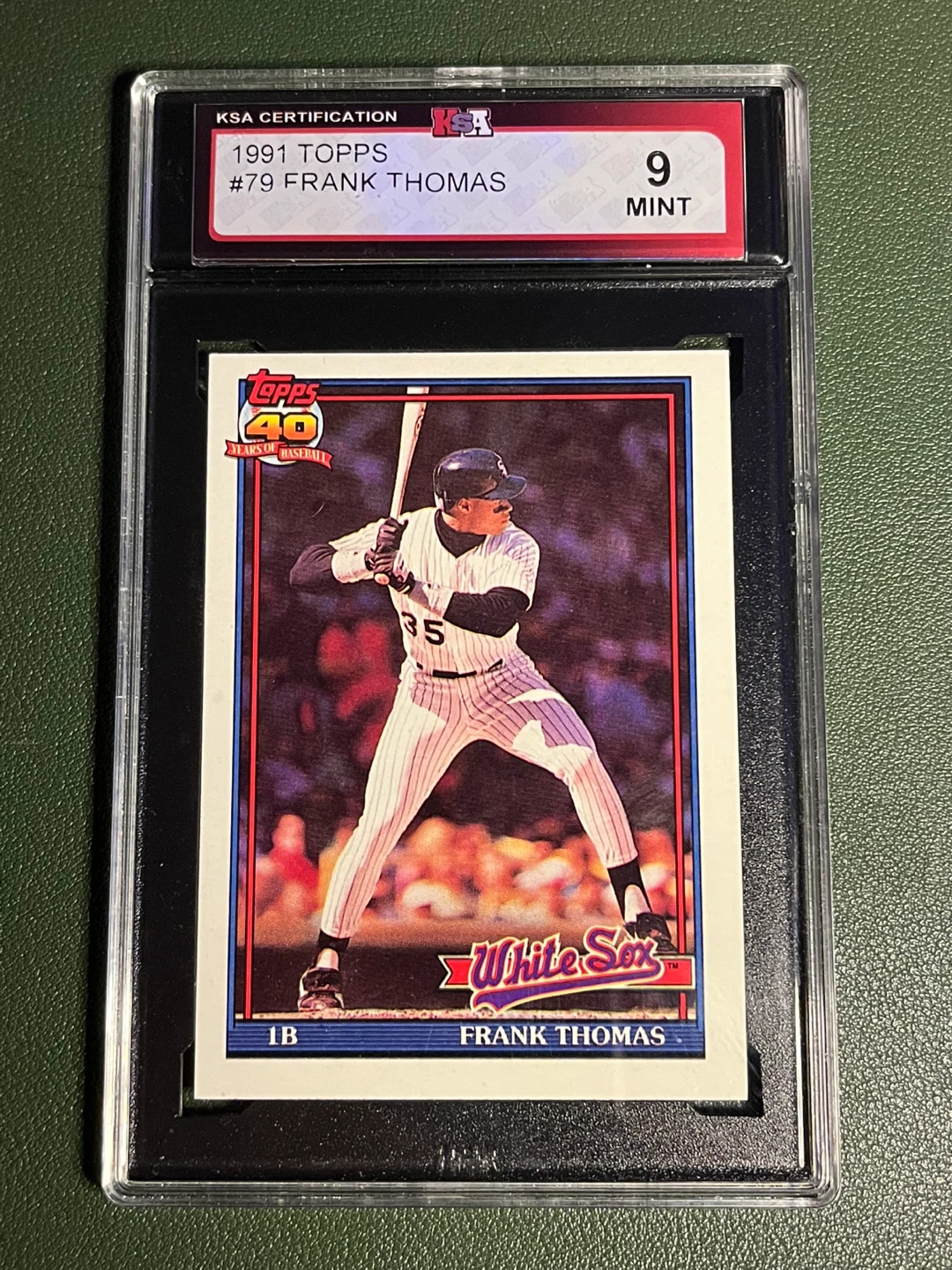 1991 Topps Frank Thomas Baseball Card #79 - Graded 9 Mint