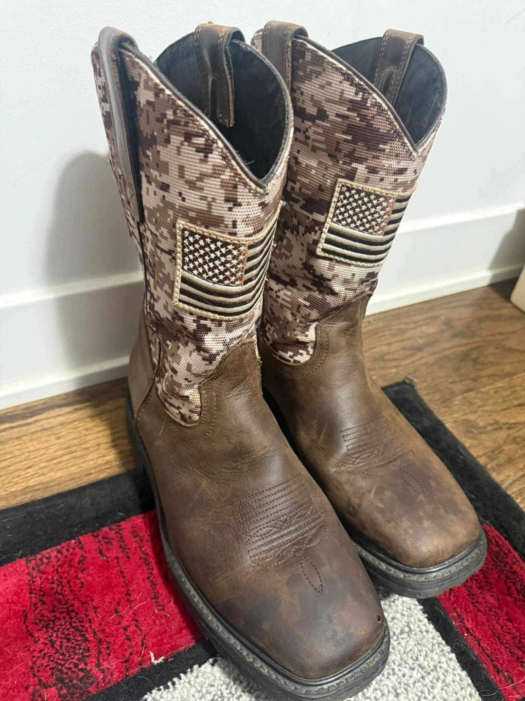 MENS JB DILLON COWBOY SQ TOE BROWN BOOTS 10 1-2 - photo 2