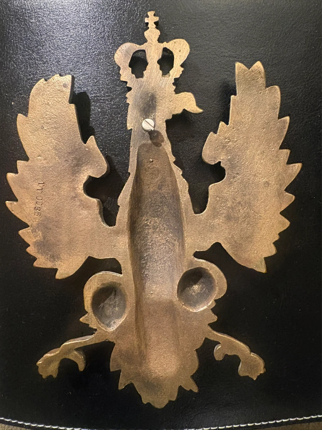 Brass Polish Eagle Crest with Crown - photo 2