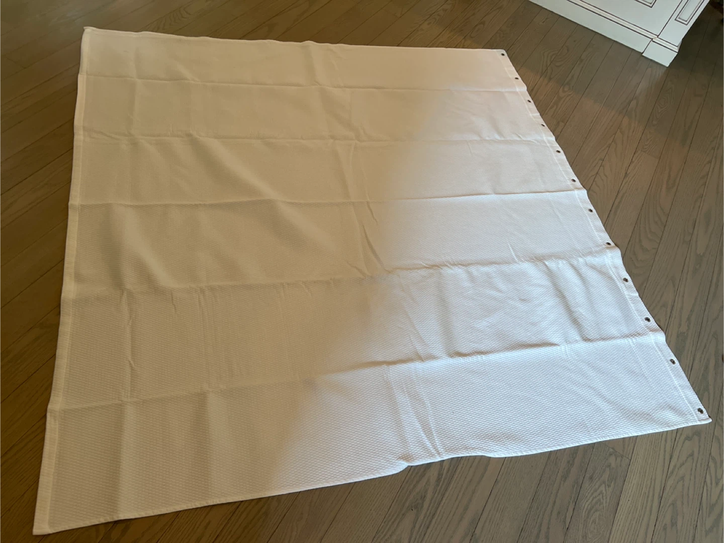 White Textured Shower Curtain Liner - photo 3