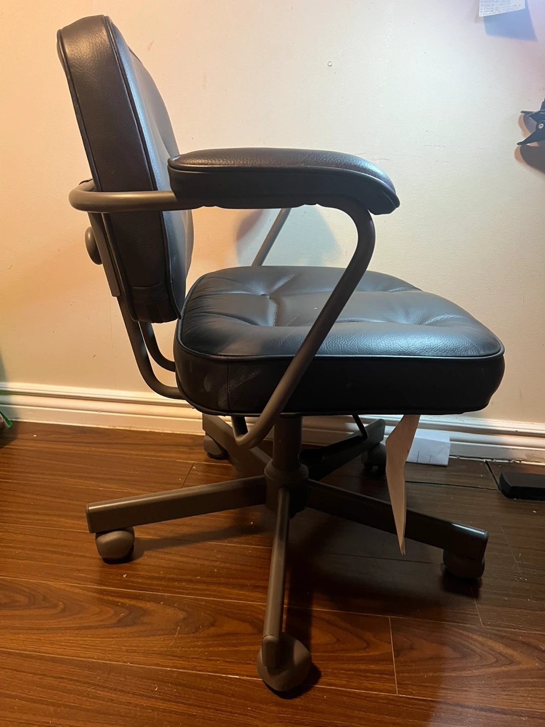 Negotiable - Alefjall - Ikea Black Faux Leather Office Chair - photo 2