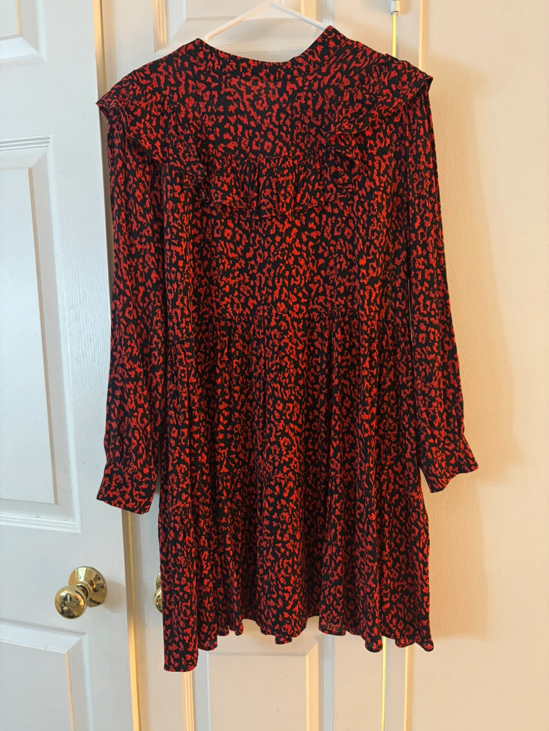 Red Floral Mini Dress - Size M - photo 2