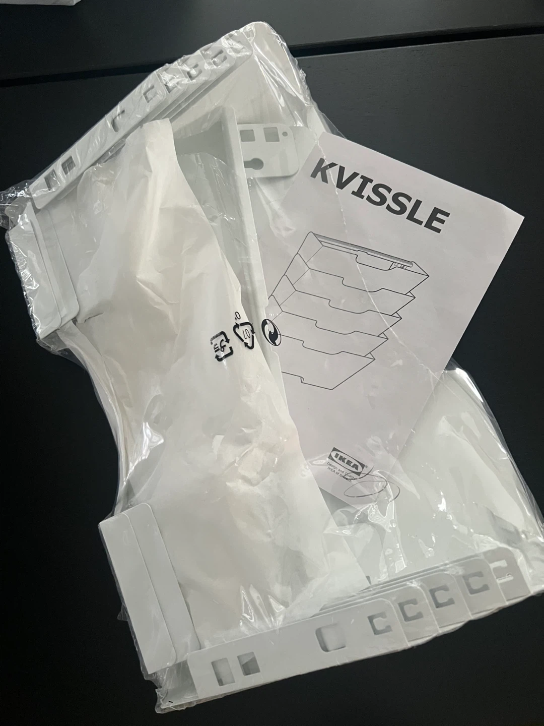 Ikea Kvissle 5 Shelve Metal Wall Magazine File Rack, White - photo 2