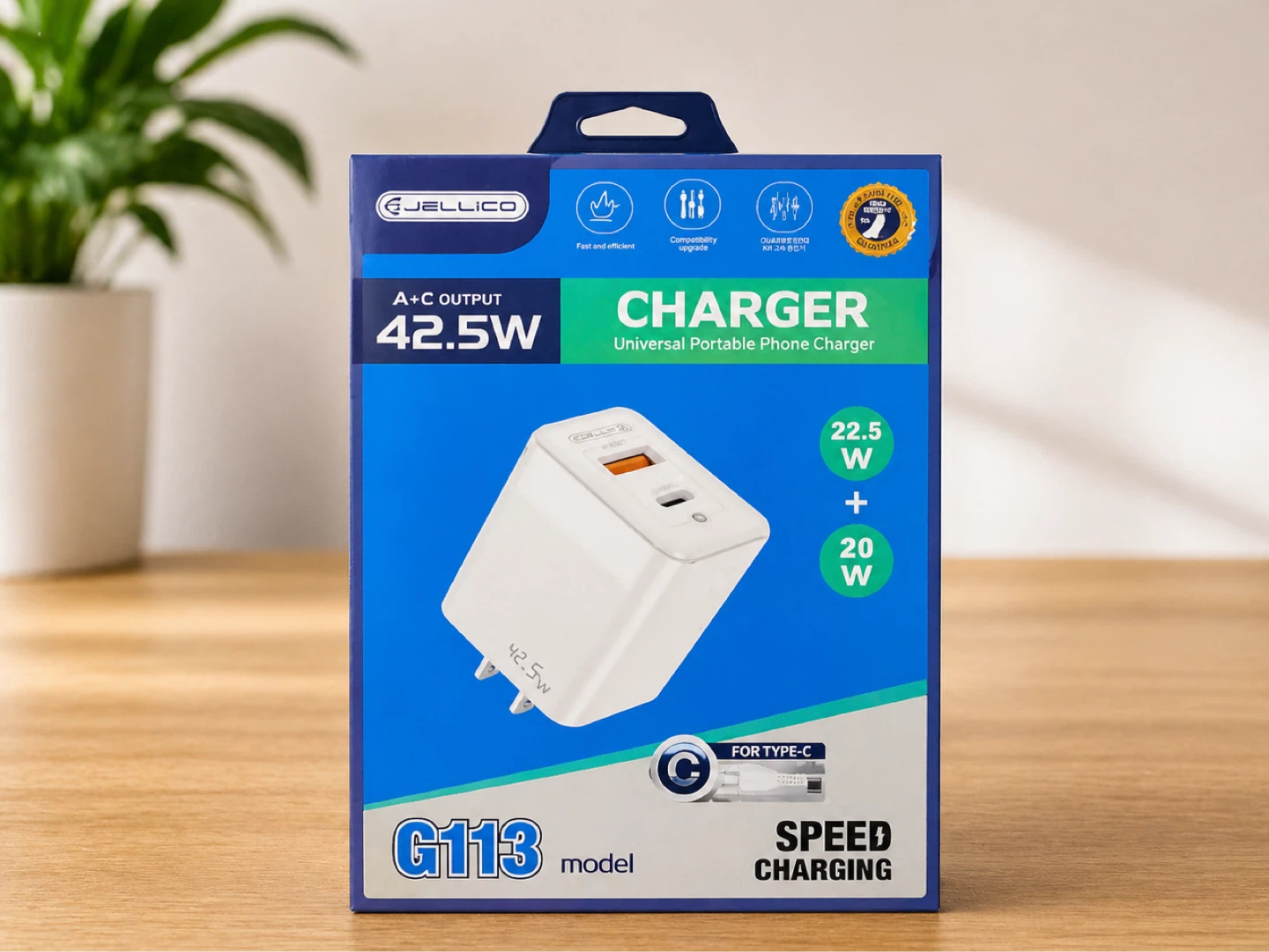 Jellico G113 42.5W Universal Portable Phone Charger