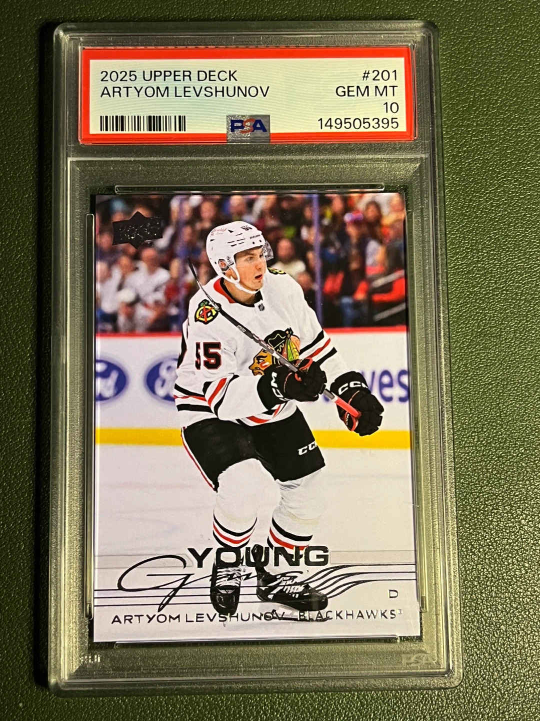 2025 Upper Deck Artyom Levshunov Young Guns Hockey Card #201
