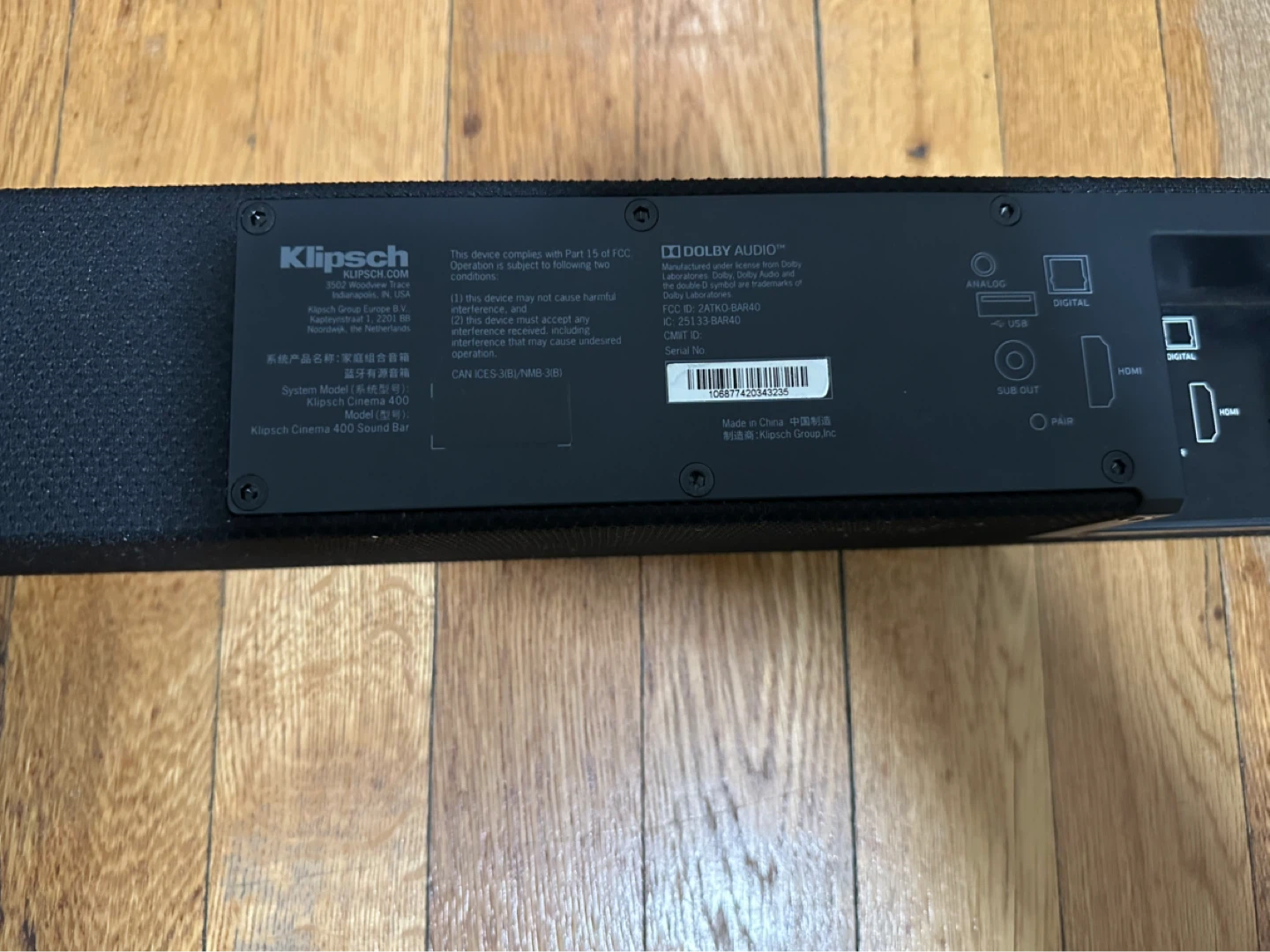 Klipsch Cinema 400 Sound Bar - photo 2