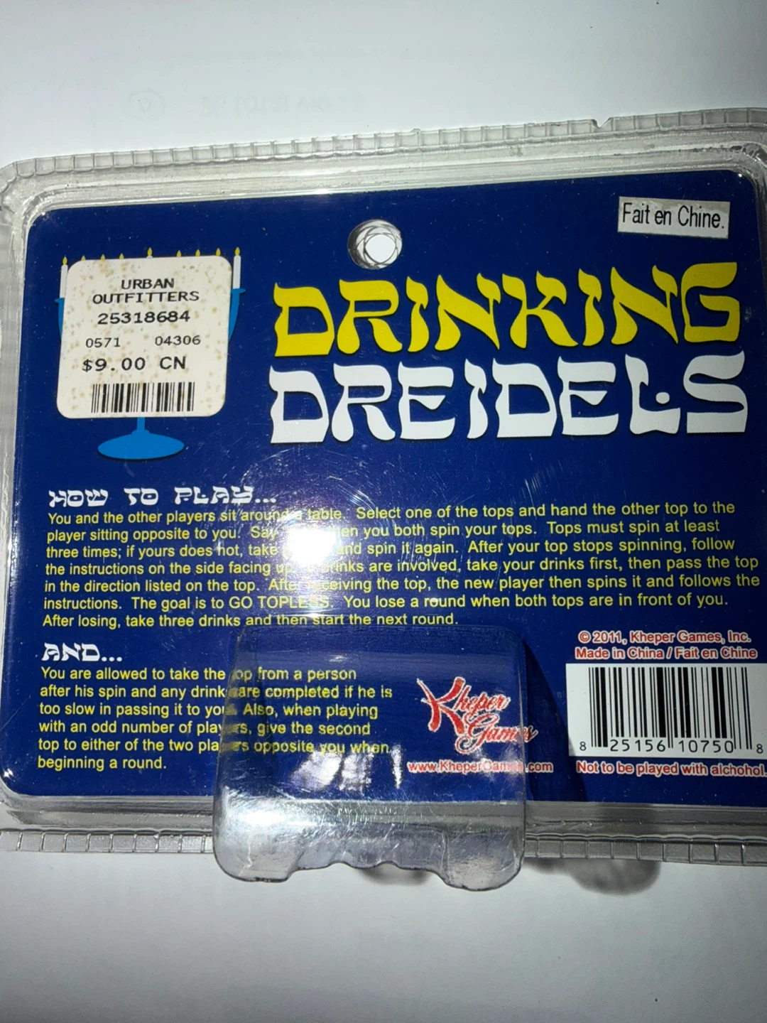 Kheper Games Drinking Dreidels - Hanukkah Party Game - photo 2