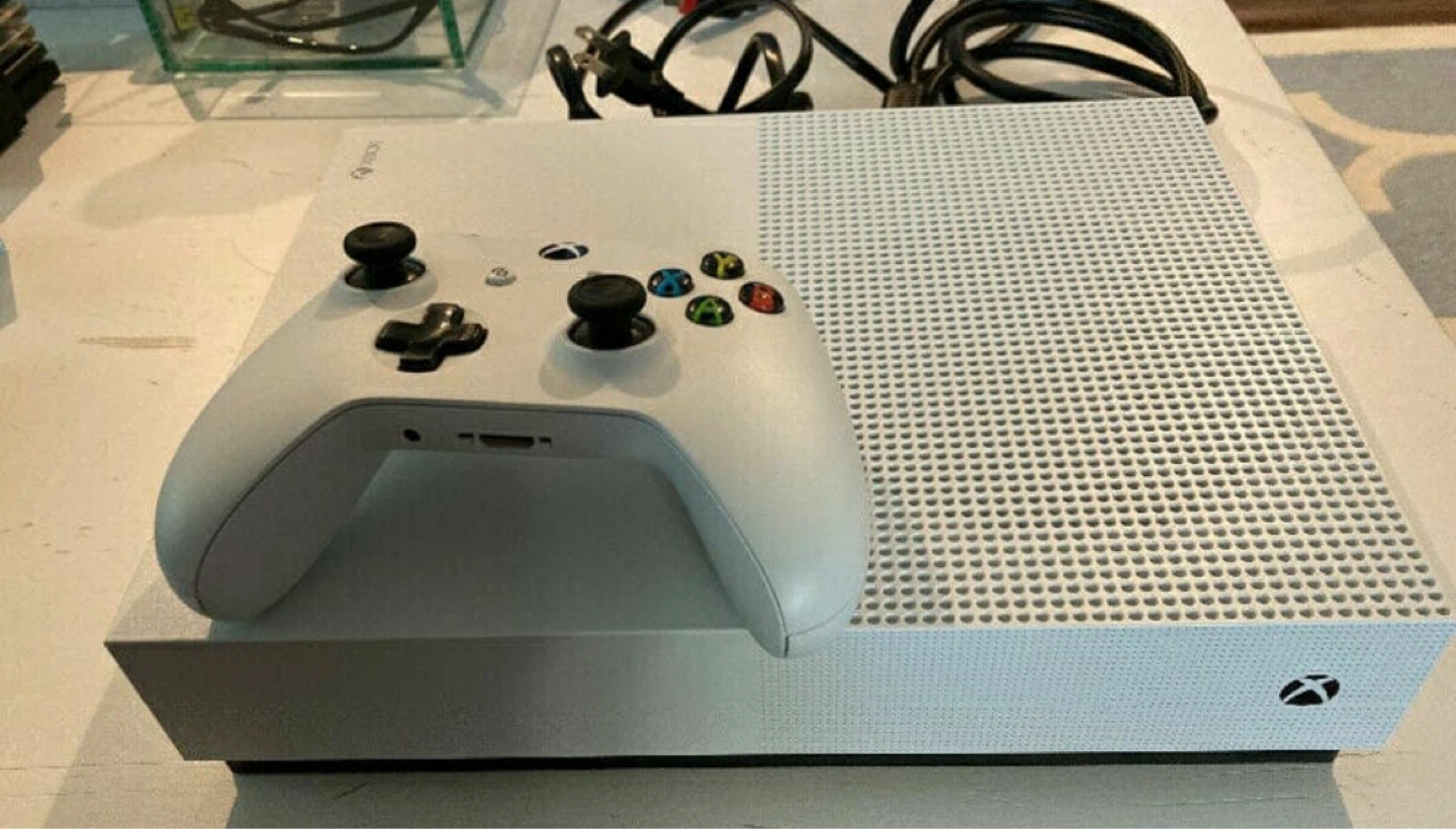 White Xbox One S Console with Controller