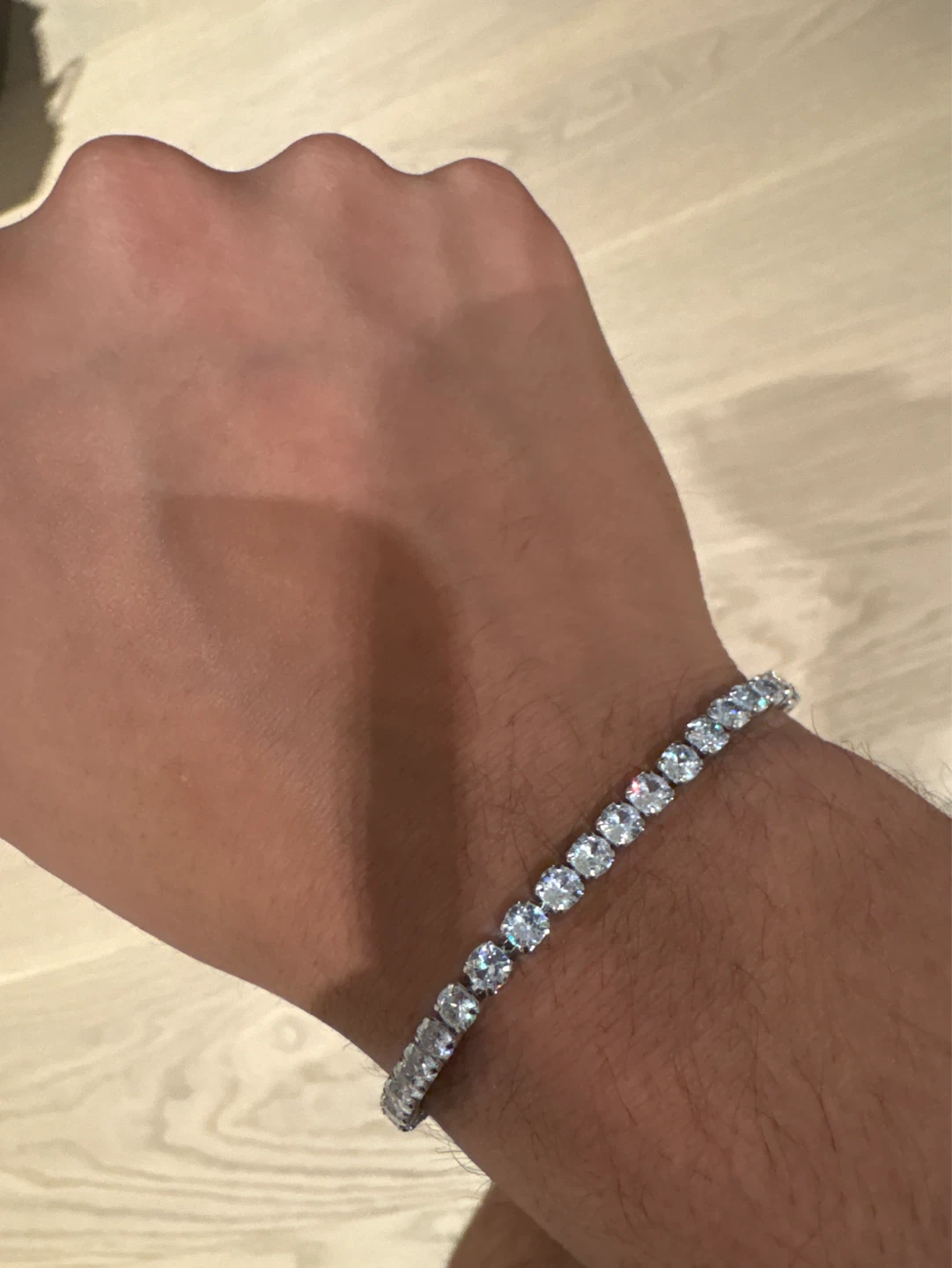 Silver Tone Tennis Bracelet with Moissanite - photo 2