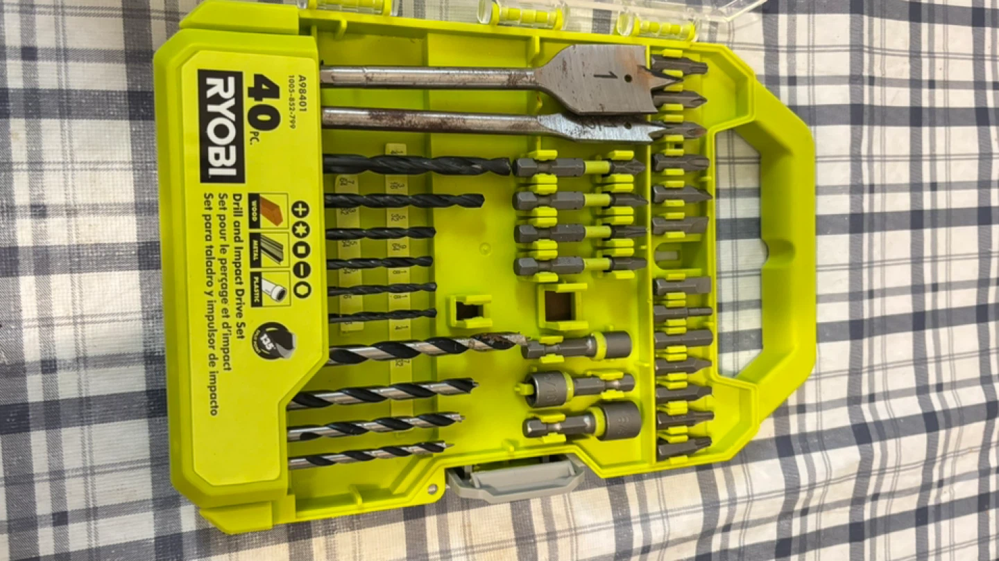 Ryobi 18V ONE+ Drill Driver Kit with 40-Piece Drill - photo 3