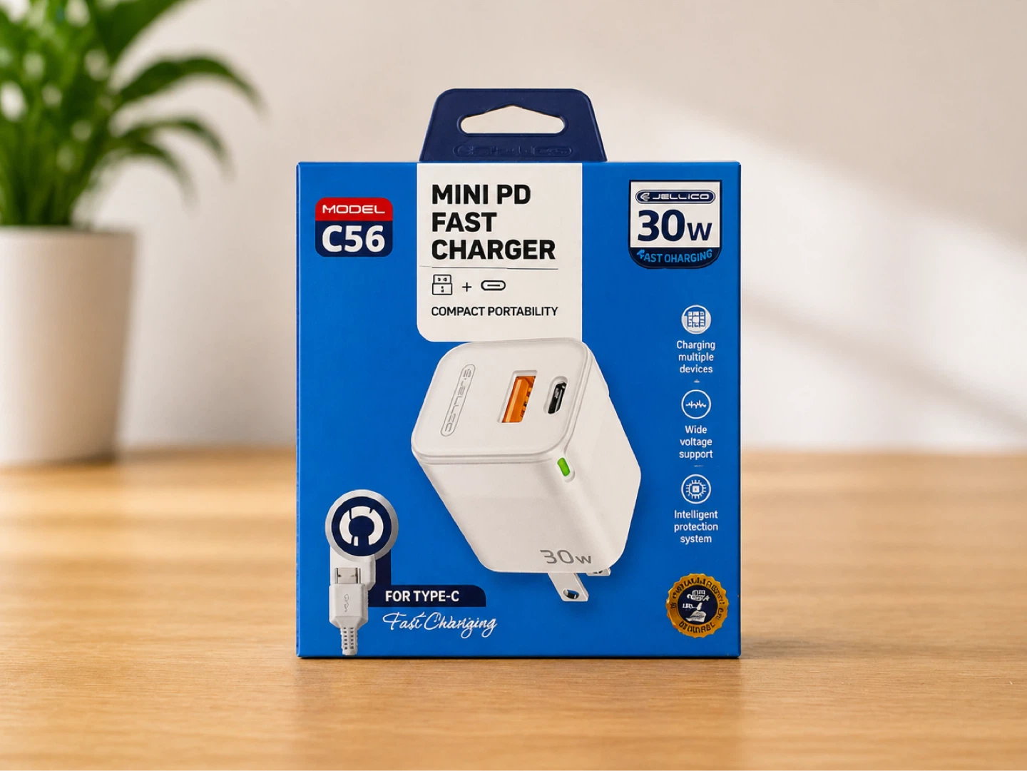 Jellico C56 Mini PD Fast Charger 30W