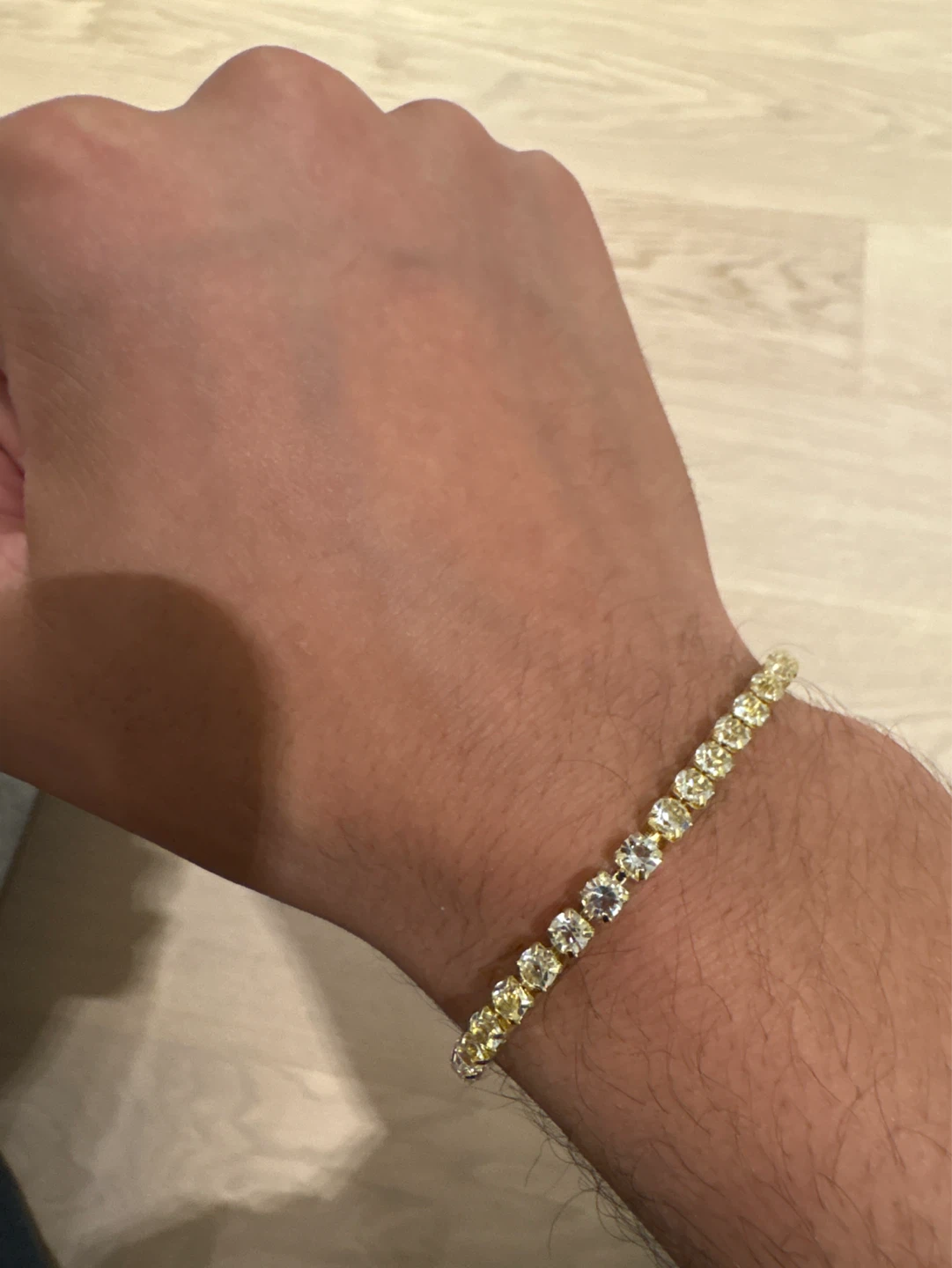 Gold Tennis Bracelet with Moissanite