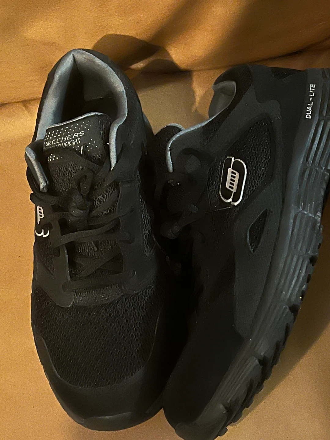 Skechers Dual-Lite Black Athletic Shoes
