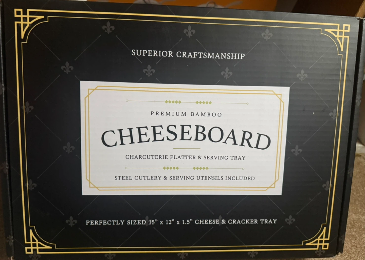 Smirly Premium Bamboo Cheeseboard  Platter & Serving Tray