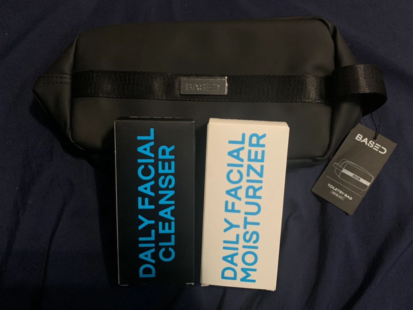 BASED Facial Cleanser And Facial Moisturizer With Toiletry Bag