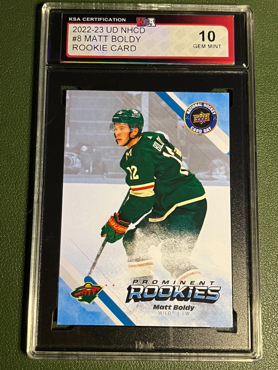 2022-23 Matt Boldy Prominent Rookies RC #8 PSA 10 Gem Mint