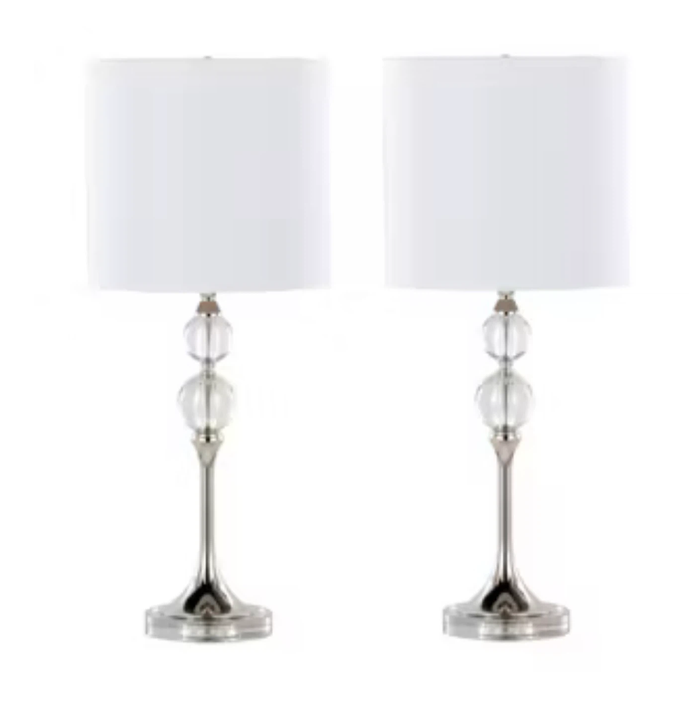 Set of 2 Crystal Accent Table Lamps