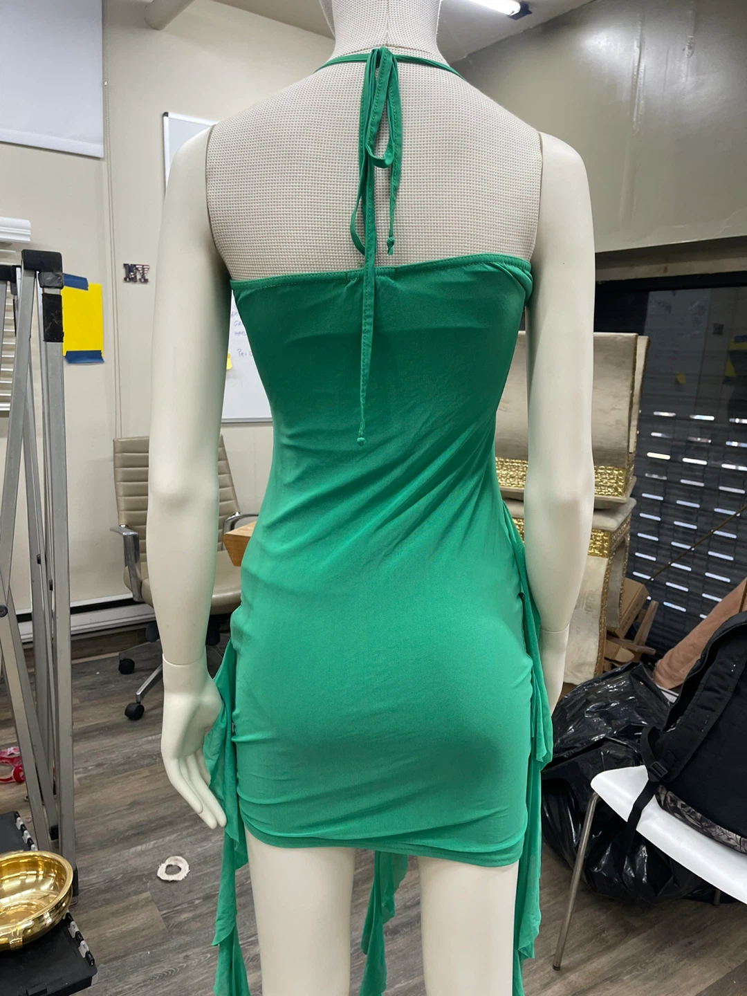 Boohoo Green Halter Neck Ruffle Mini Dress - photo 4